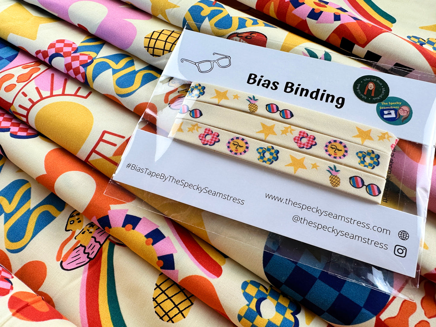 Retro Bias Binding - Specky Seamstress x What Vicki Made Collaboration