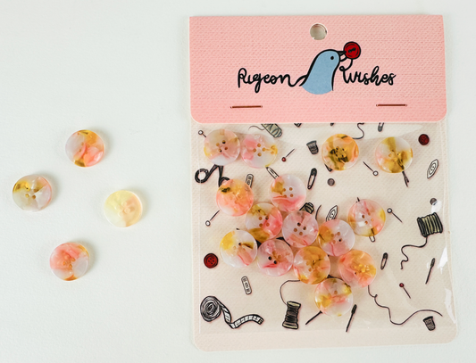Fanciful Buttons 15mm - Pigeon Wishes