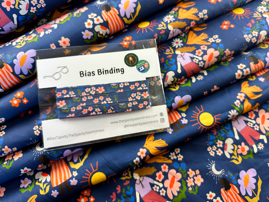 LOW STOCK - Flower Garden Bias Binding - Specky Seamstress x What Vicki Made Collaboration