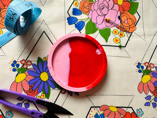 Pink & Red Resin Magnetic Pin Dish