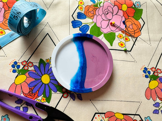 Purple Splash Resin Magnetic Pin Dish