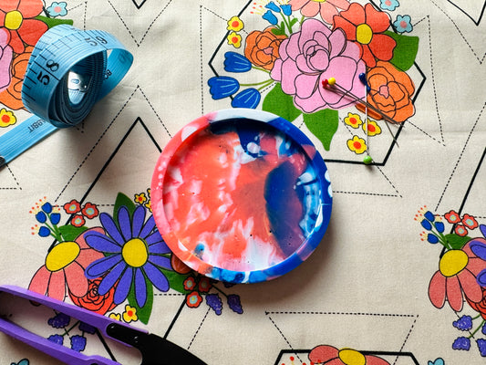 Blue Splash Resin Magnetic Pin Dish