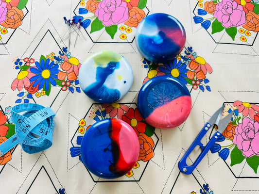 Blue Splash - set of 4 resin weights