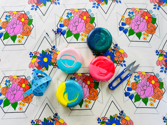 Rainbow Swirl Pattern Weights - set of 4 jesmonite weights