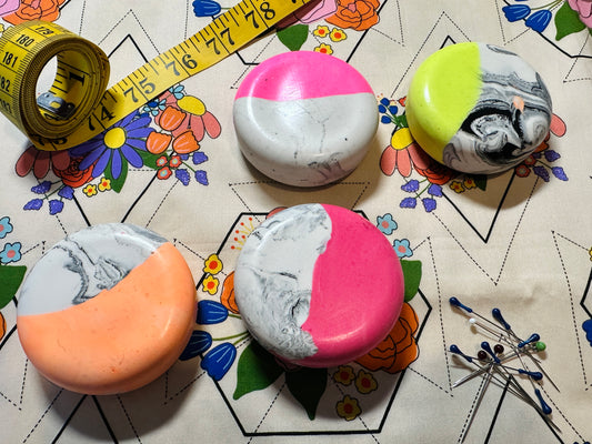 NEON Rainbow Marble (1) Pattern Weights - set of 4 jesmonite weights
