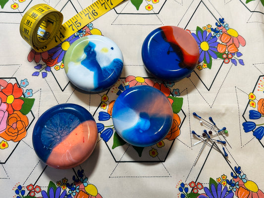Blue Splash - set of 4 resin weights