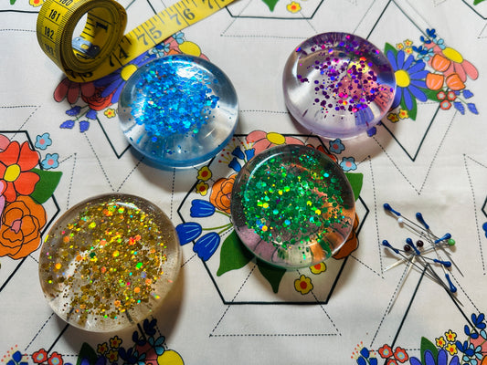 Glitter Rainbow - set of 4 resin weights