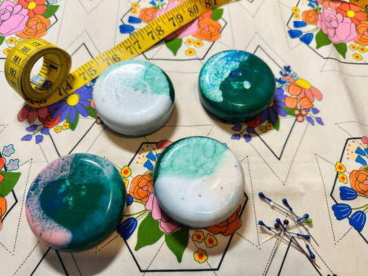 Green Splash - set of 4 resin weights
