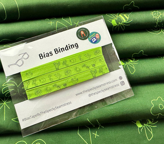 Scribbles Bias Binding - Specky Seamstress x What Vicki Made Collaboration