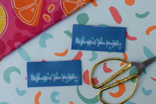 Be Proud Of Your Progress - Woven Labels