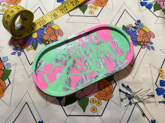 NEON Splash Jesmonite Magnetic Pin and Tool Tray